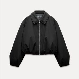 Zara cropped zippered jacket